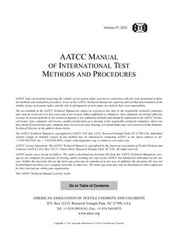 AATCC Technical Manual – 2022