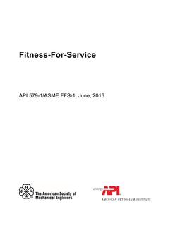 API RP 579-1 / ASME FFS-1