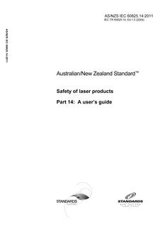 AS/NZS IEC 60825.14-2011