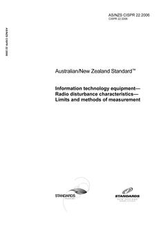 AS/NZS CISPR 22-2006