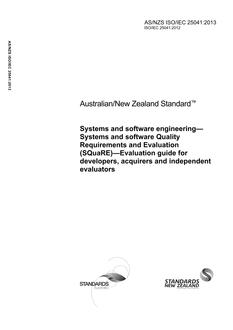 AS/NZS ISO/IEC 25041-2013
