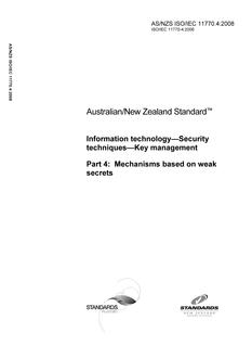 AS/NZS ISO/IEC 11770.4-2008