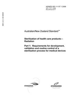 AS/NZS ISO 11137.1-2006