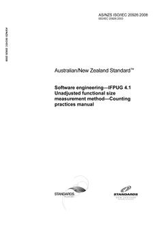 AS/NZS ISO/IEC 20926-2008
