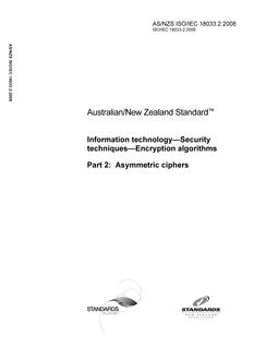 AS/NZS ISO/IEC 18033.2-2008