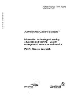 AS/NZS ISO/IEC 19796.1-2013