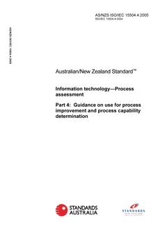 AS/NZS ISO/IEC 15504.4-2005