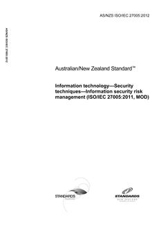 AS/NZS ISO/IEC 27005-2012