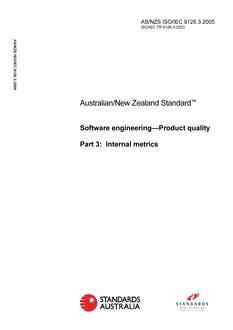 AS/NZS ISO/IEC 9126.3-2005