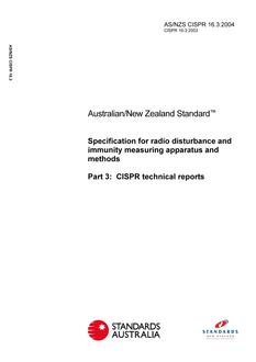 AS/NZS CISPR 16.3-2004