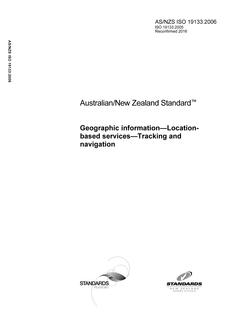 AS/NZS ISO 19133-2006