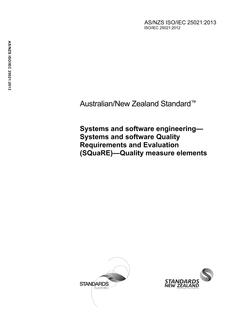 AS/NZS ISO/IEC 25021-2013