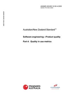 AS/NZS ISO/IEC 9126.4-2005
