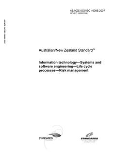 AS/NZS ISO/IEC 16085-2007