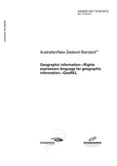 AS/NZS ISO 19149-2012