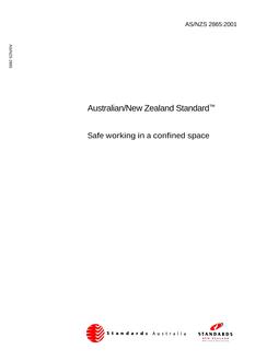 AS/NZS 2865-2001