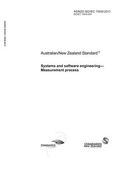 AS/NZS ISO/IEC 15939-2013