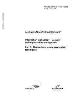 AS/NZS ISO/IEC 11770.3-2008