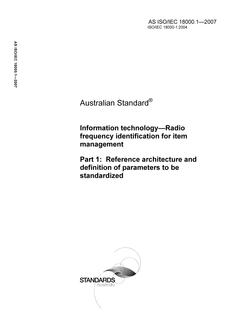 AS ISO IEC 18000.1-2007