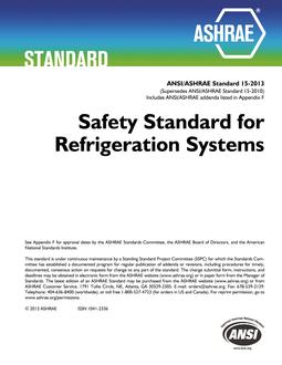 ASHRAE 15-2013 (packaged w/ 34-2013)