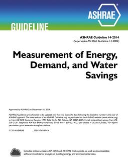 Guideline 14-2014 — Measurement of Energy, Demand, and Water Savings