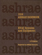 2016 ASHRAE Handbook — HVAC Systems and Equipment (I-P) – (includes CD in I-P and SI editions)