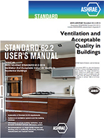 Standard 62.2-2016 — Ventilation and Acceptable Indoor Air Quality in Residential Buildings (ANSI Approved) and User's Manual Set