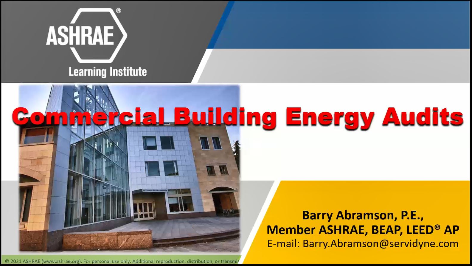 Commercial Building Energy Audits (6-hour)