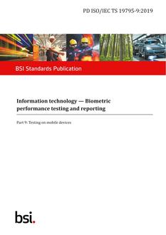 BS PD ISO/IEC TS 19795-9:2019