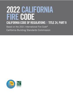 2022 California Fire Code, Title 24, Part 9