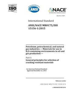 NACE MR0175-2015 / ISO 15156 Series